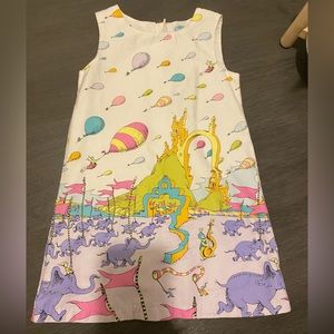 Dr Seuss- Oh the places you’ll go. white shift dress
